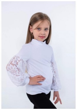 Vidoli белая блуза с кружевными рукавами 20922